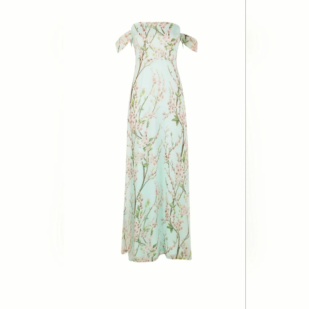 Floral off the shoulder maxi dress - Picture 3 of 4